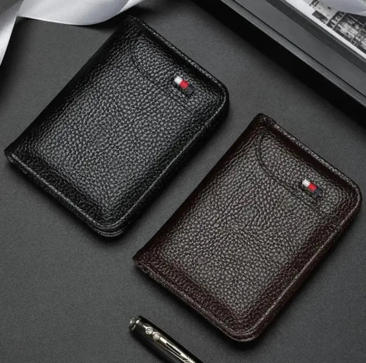 Sale Slim Minimalist Faux Leather Wallet