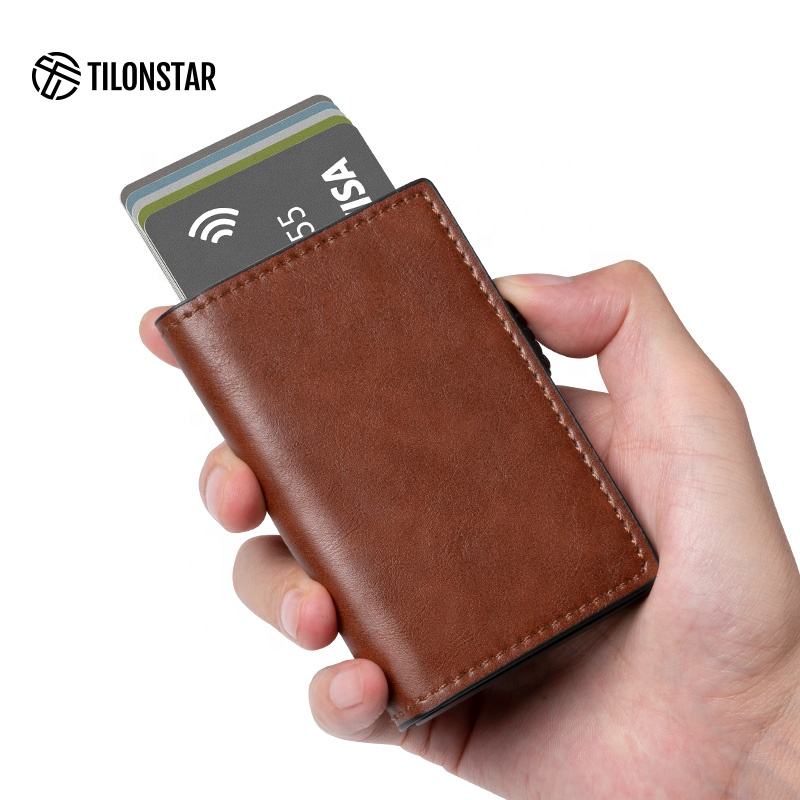 ClassicSlide RFID Pop-Up Leather Wallet