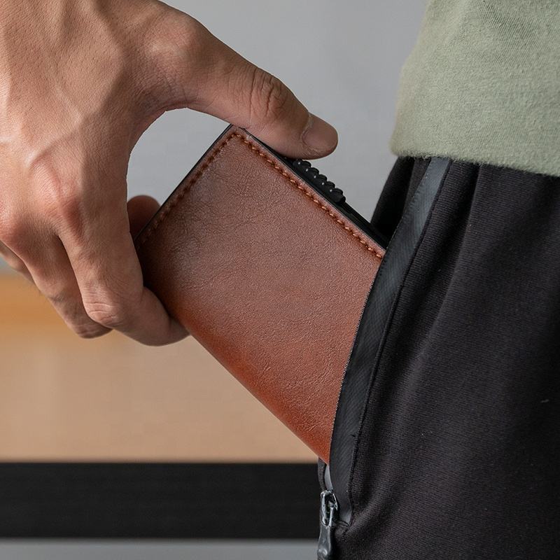 ClassicSlide RFID Pop-Up Leather Wallet