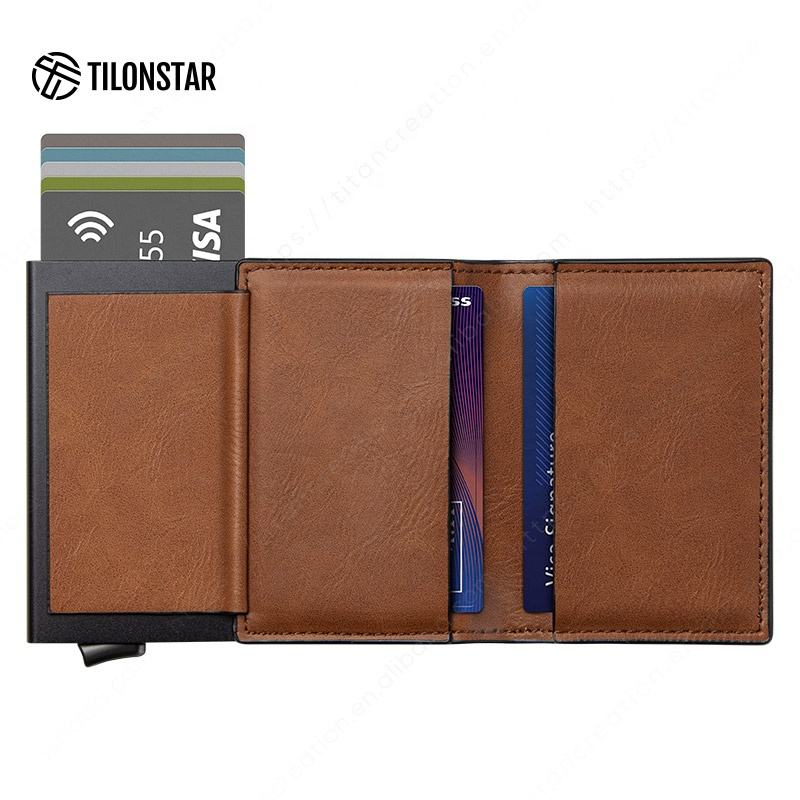 ClassicSlide RFID Pop-Up Leather Wallet