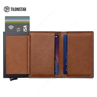 ClassicSlide RFID Pop-Up Leather Wallet